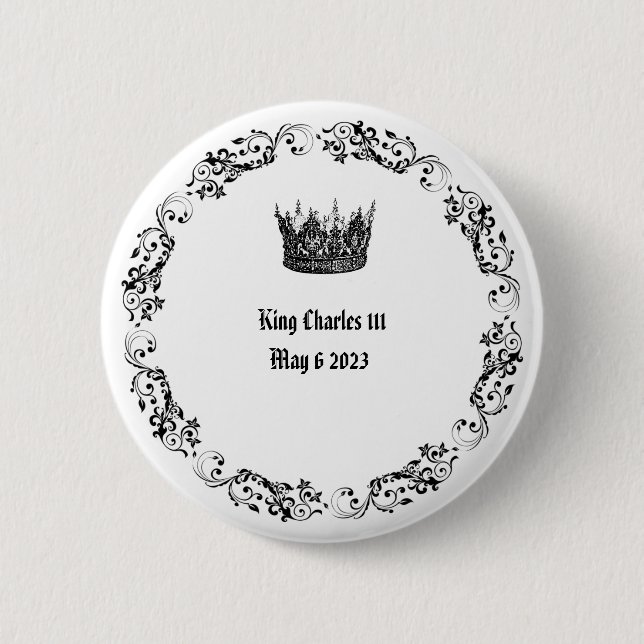 König Charles 111 , 6. Mai 2023 - Bestechungsknopf Button (Vorderseite)