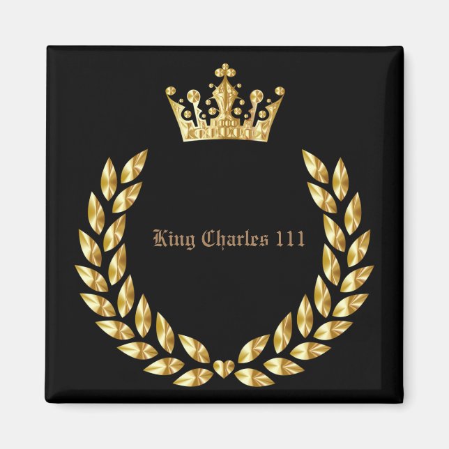 König Charles 111 Krone Magnet (Vorne)