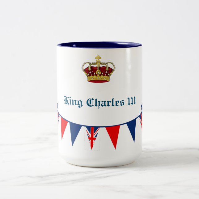 König Charles 111 Krone Zweifarbige Tasse (Mittel)