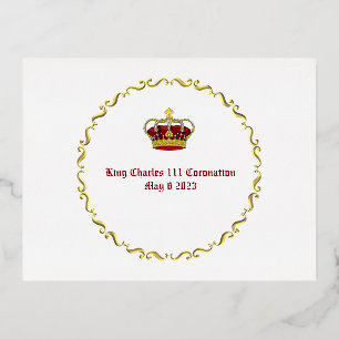 König Charles 111 Krönung Mai 6 2023 Folien Feiertagspostkarte
