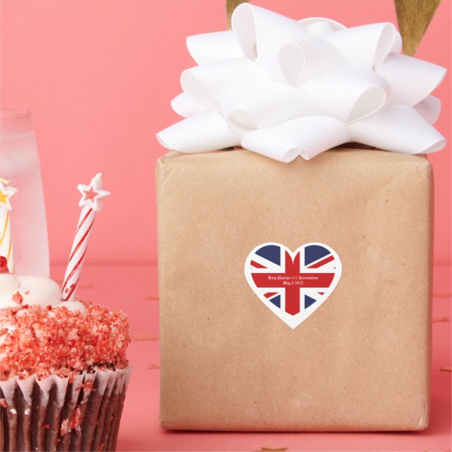 König Charles 111 Krönung Mai 6 2023 Herz-Aufkleber (Party)