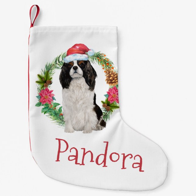 König Charles Cavalier spaniel II Weihnachtsschade Kleiner Weihnachtsstrumpf (Vorderseite)