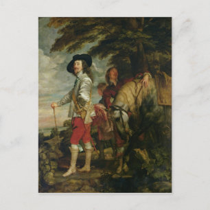 König Charles I. von England, Jagd, c.1635 Postkarte