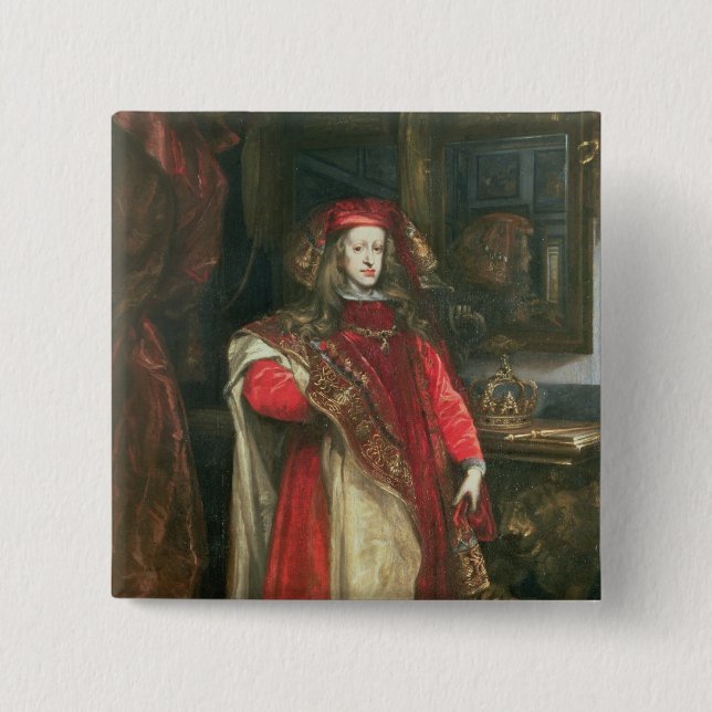 König Charles II von Spanien Button (Vorderseite)