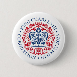 König Charles III Krönung offizielles Design Button