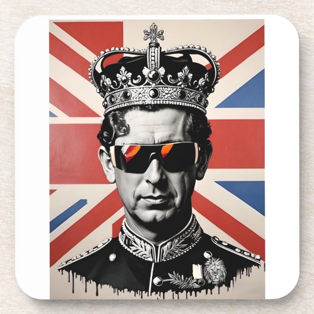 König Charles III Untersetzer Union Jack (Vorderseite)