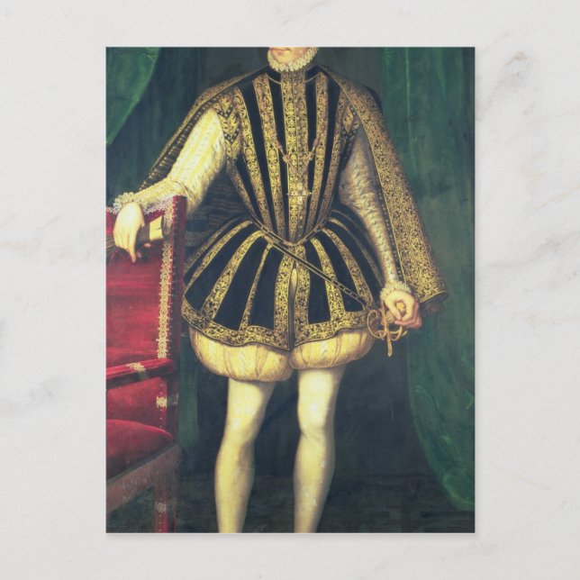 König Charles IX von Frankreich, c.1565 Postkarte (Vorderseite)