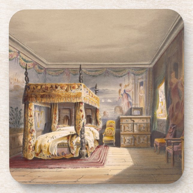 König Charles Room, Cotehele Haus, c.1830-40, Untersetzer (Vorderseite)
