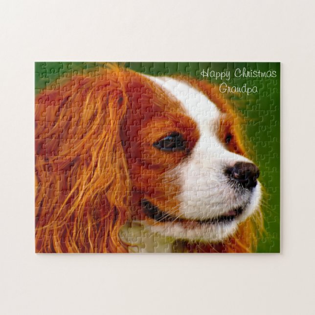 König Charles Spaniel Hund. Puzzle (Horizontal)