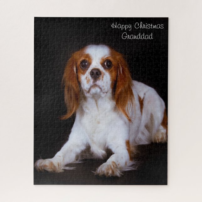 König Charles Spaniel Hund. Puzzle (Vertikal)