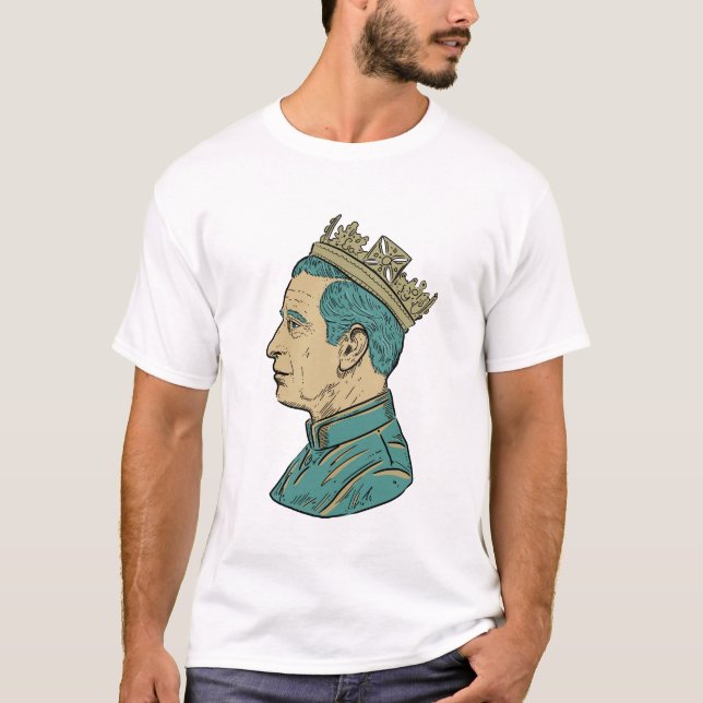 König Charles T-Shirt (Vorderseite)