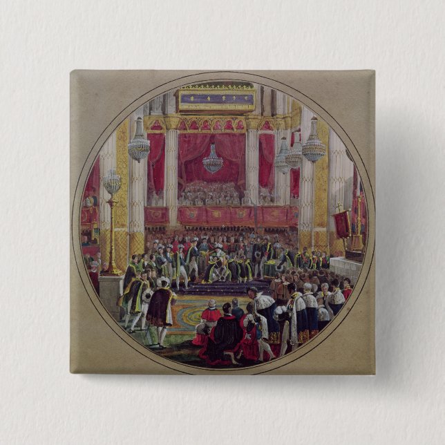 König Charles X, das die Ritter empfängt Button (Vorderseite)