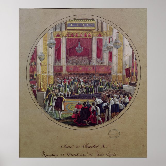 König Charles X empfängt die Ritter Poster (Vorne)