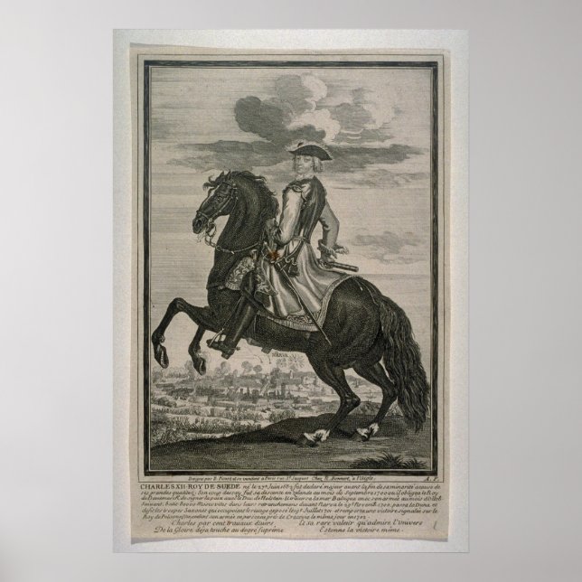 König Charles XII von Schweden Poster (Vorne)