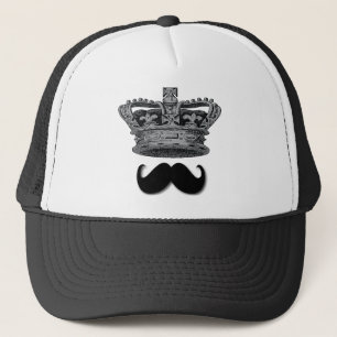 König Crown und Schnurrbart Truckerkappe