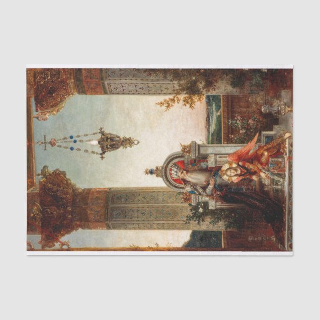 König David, 1878 von Gustave Moreau Seidenpapier (Vorderseite)
