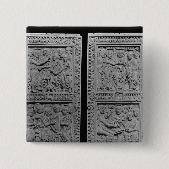 König David, der beauftragt und singt Button (Vorderseite)