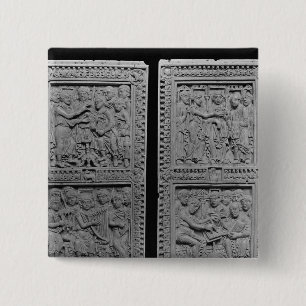 König David, der beauftragt und singt Button