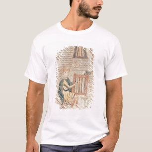 König David, der einen Psaltery von einem Psalter T-Shirt