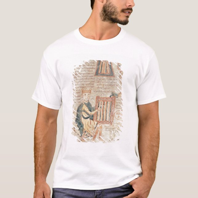 König David, der einen Psaltery von einem Psalter T-Shirt (Vorderseite)
