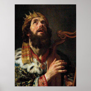 'König David spielt die Harfe' Poster