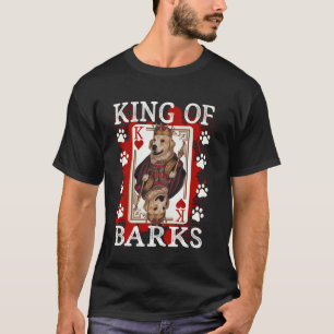 König der Barks Hearts Poker Golden Retriever Vate T-Shirt