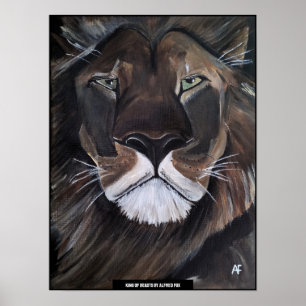 König der Bestien Gemälde von Alfred Fox Poster