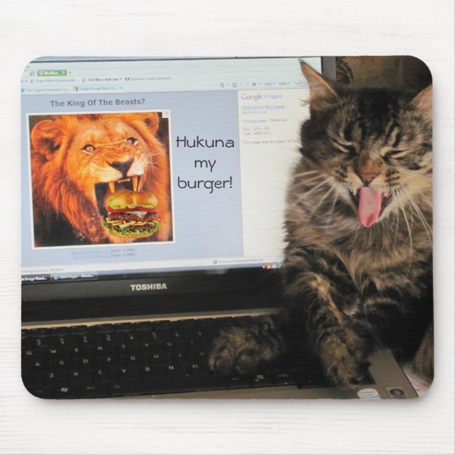 König der Burger Cat Meme Mousepad (Vorne)