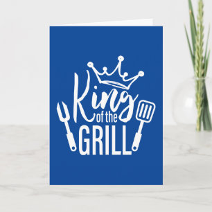 König der Grill-Typografie Karte