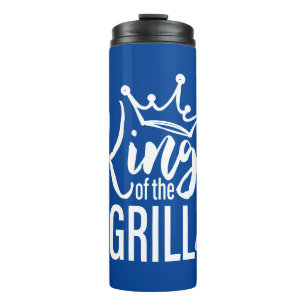 König der Grill-Typografie Thermosbecher