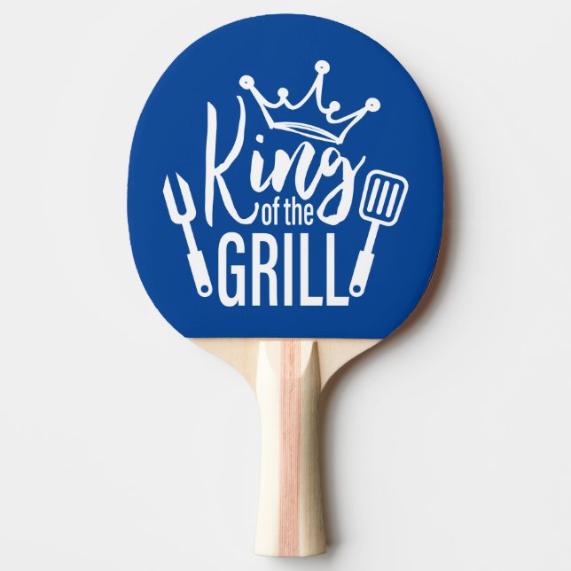 König der Grill-Typografie Tischtennis Schläger (Vorderseite)