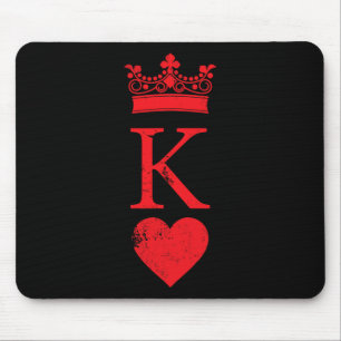 König der Herzen Halloween-Kostüm Vintage-Pokerkar Mousepad