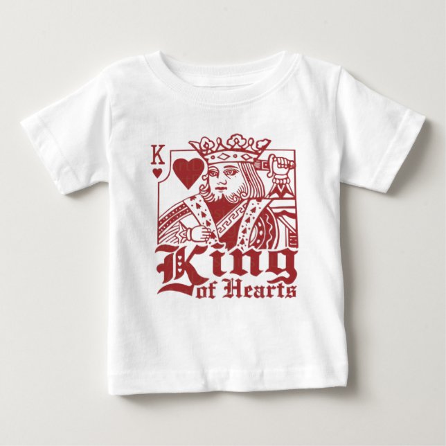 König der Herzen Kartenspielen Valentine Baby T-shirt (Vorderseite)