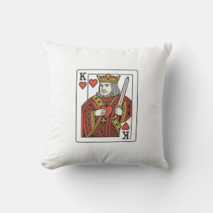 König der Herzen — Regal Red & Gold Kissen