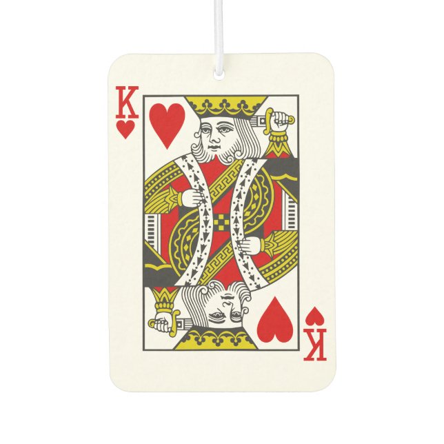 König der Herzen Spielkarten Autolufterfrischer (Vorderseite)