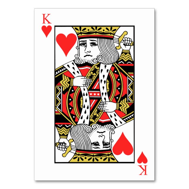 König der Herzen Tischnummer (Vorderseite)