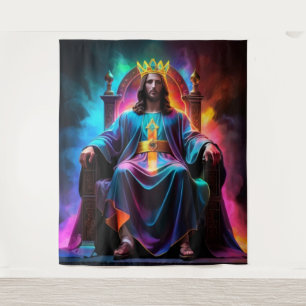 König der Könige auf seinem Thron Wandteppich