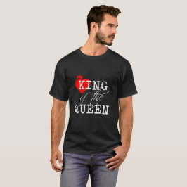 König der Königin rotes Herz und eine Krone schwar T-Shirt