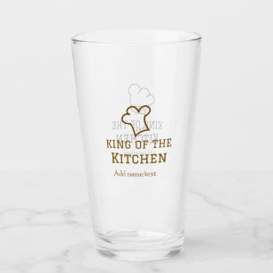 König der Küche brauner Koch kocht braunen Hut Glas