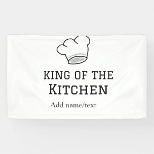 König der Küche Koch Kochen hinzufügen Namen Krone Banner