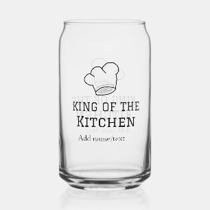 König der Küche Koch Kochen hinzufügen Namen Krone Dosenglas