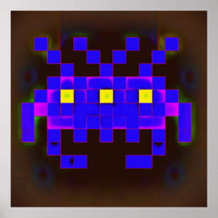 König der Space Invasion (Version B) Poster