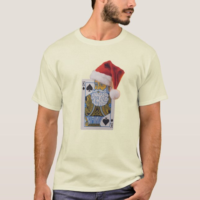 König der Spades Santa. T-Shirt (Vorderseite)