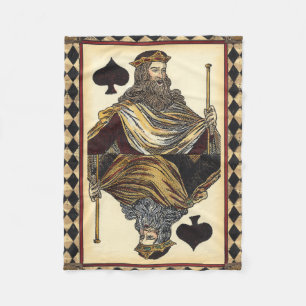 König der Spaten-Spielkarte durch Visions-Studio Fleecedecke