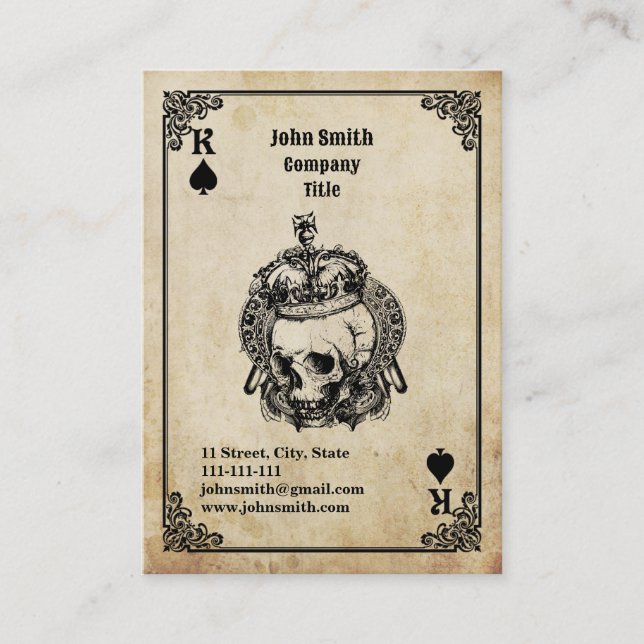 König der Spaten - Visitenkarte (Vorderseite)