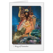 König der Tentakel-Tarot-Gruß-Karte