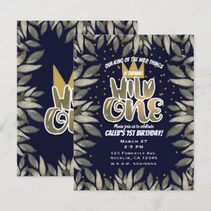 König der wilden Dinge EINS 1. Geburtstagsfeier Einladung