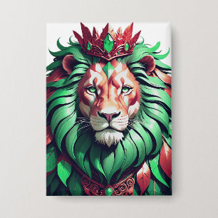 König der wilden Tiere Premium Grafik Art P Button