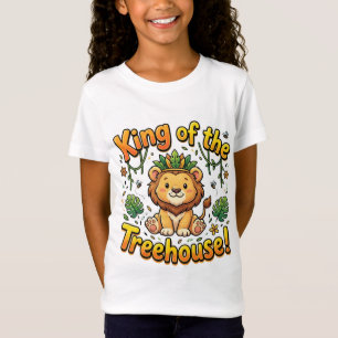 König des Baumhauses Süßes Löwen T-Shirt Kinder