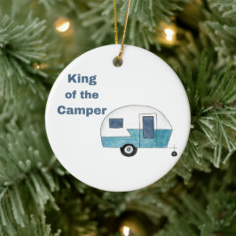 König des Campers auf einem Keramik Ornament